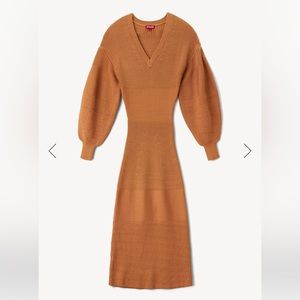 STAUD CARNATION DRESS CAMEL